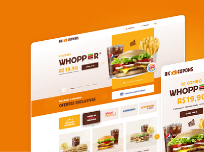 Burguer King Cupons Redesign ui user interface ux web design