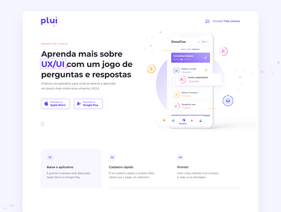 Plui App & Landing Page Design design ui user interface ux web design