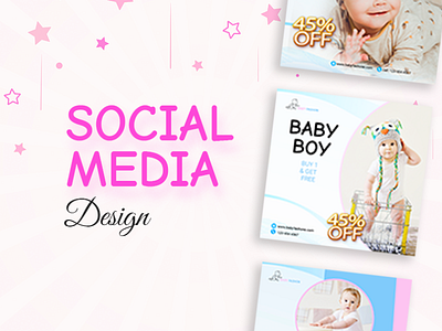 Social Media Design VOL: 5 (BABY) advertising design baby banner baby social media post banner facebook post flyer graphic design graphicdesign instagram post design linkedin post onepage poster so squarersocial media webbanner