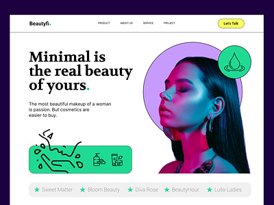 Website design concept for beauty industry