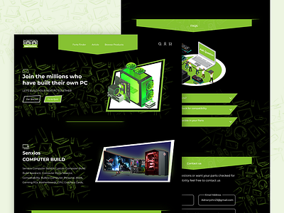 Electronics e-commerce website landing page