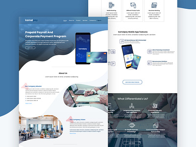 Bussiness Finance  website UI UX Design | Adobe XD