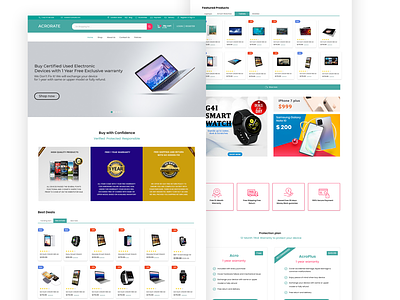 Gadgets ecommerce website design ui ux | adobe xd
