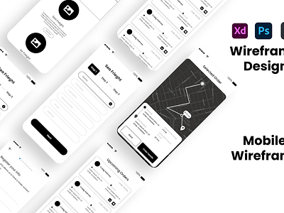 Wireframe Mobile App UI/UX Design | Adobe XD