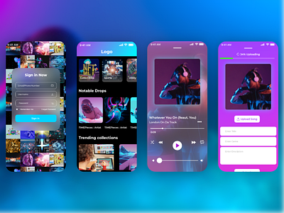 Music App NFT UI/UX Design | Adobe Xd