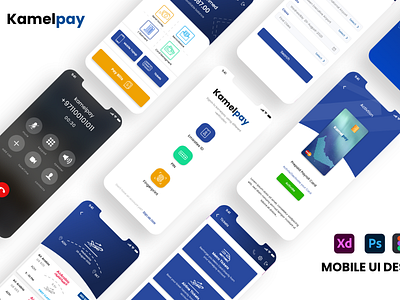 Banking App Design | Adobe XD adobe xd app ui bank app bank ui banking app clean design design figma graphic design illustration landing page design logo ui app design uiux uiux design