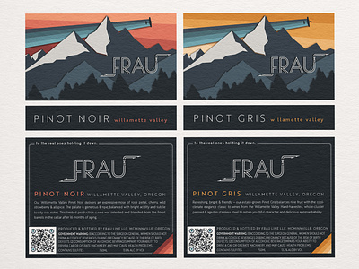 Wine Label : Frau Line branding design digital editing illustration logo typography wine label design