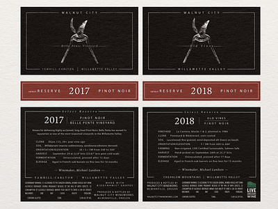 Wine Label Design : Walnut City Select Reserve branding design digital editing graphic design illustration logo minimal typography vineyard wine wine branding wine label design wine logo