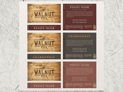 Wine Label Design : Walnut City Reserve branding design digital editing illustration typography vineyard wine wine branding wine label design winery