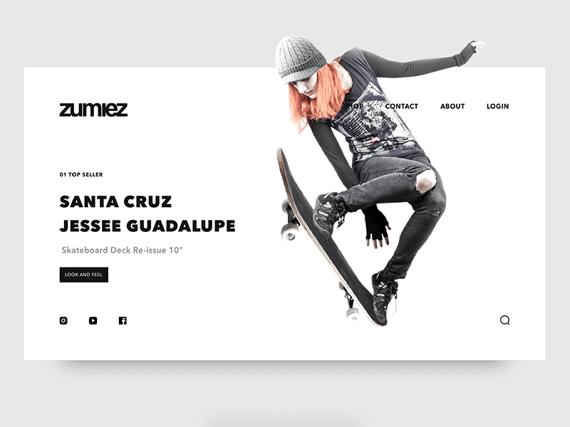 Skateboard Shop app flat gradient minimalism mobile platform ui ux web