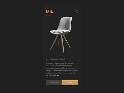 Lars Chair Store animation app cart chairs concept design ecommerce flat minimalism mobile platform product shop ui ux