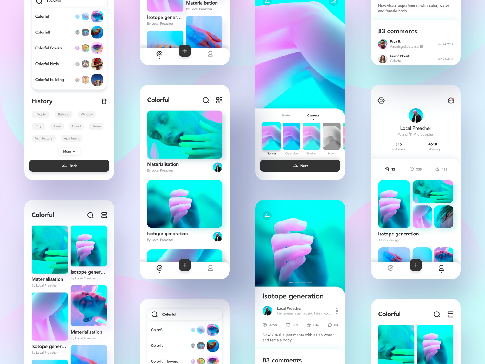 Creative Photography Interface Collection by 𝑳𝒊𝒐𝒏 𝑽𝒊𝒔𝒊𝒐𝒏 on Dribbble