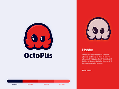 Octopus Logo ai cute design fish illustration logo ocean octopus ps sketch ui ux