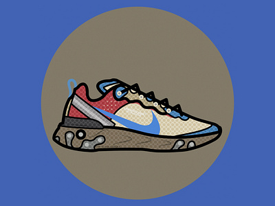 Nike React Element 87 Undercover classicsneakers design fatlines graphic design illustration kicks sneakerart sneakerhead sneakers