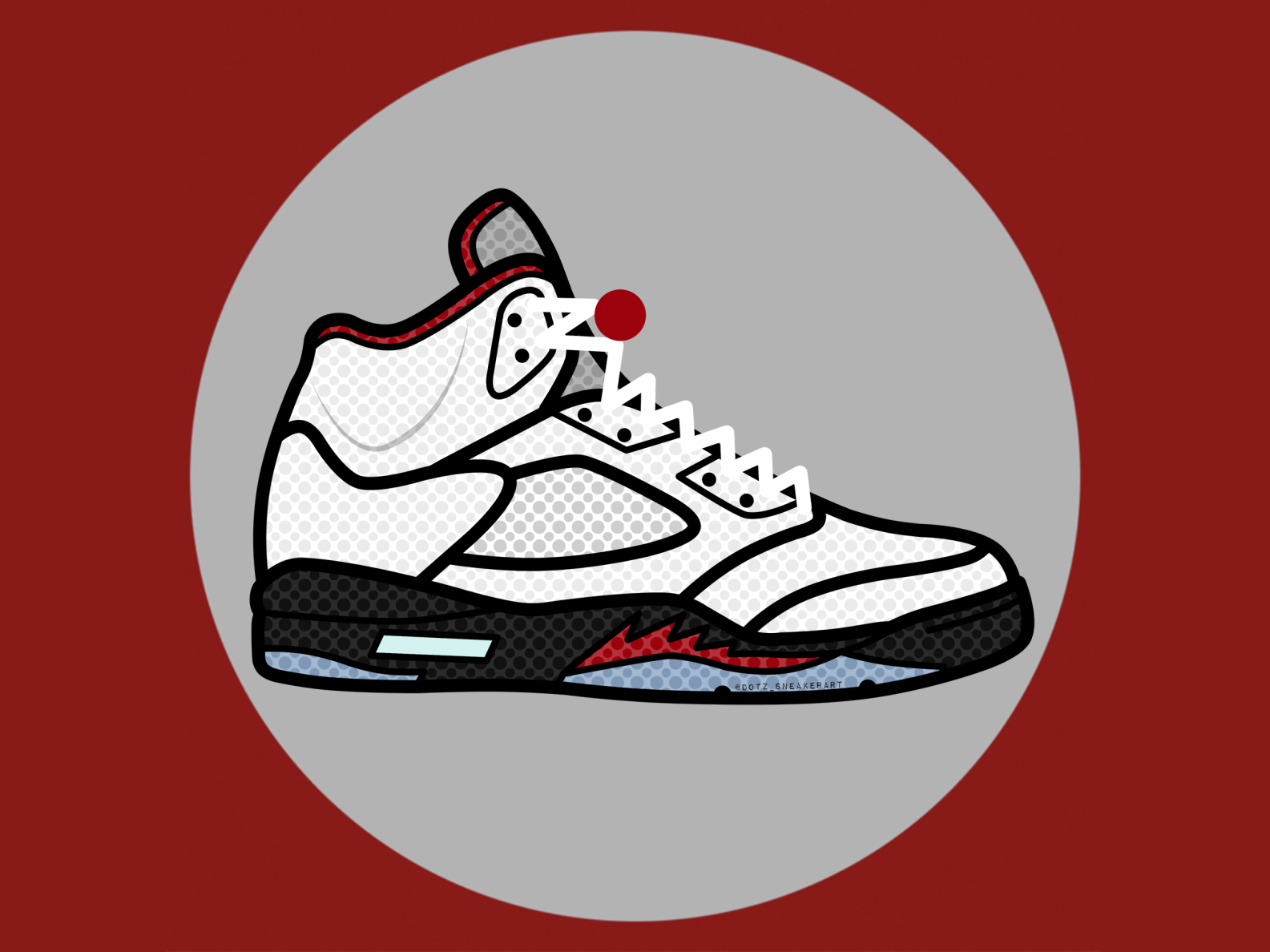 Jordan 5 Retro Fire Red Silver Tongue by Luca Sironi on Dribbble