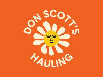 Don Scott's Hauling Evolution branding branding concept branding identity daisy design face flower illustration instagram logo profile pic profile picture smile sun sunshine vintage