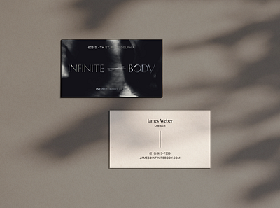 Infinite Body Business Card branding business card card identity logo