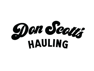 Don Scott's Hauling branding logo typography