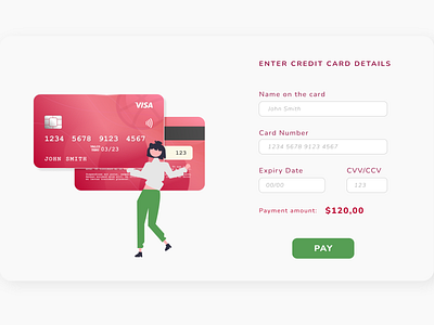 Credit Card Checkout / Daily UI branding credit card checkout daily ui dailyui design graphic design illustration ui ux