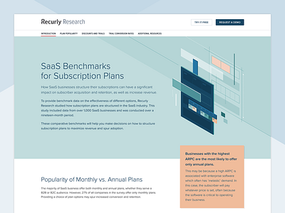 Recurly Research: SaaS Benchmarks data design illustration saas subscriptions
