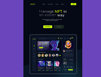 NFT Landing Page landing page nft nft landing page web design web page