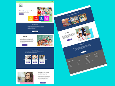 Landing Page-Children School Website app design children school design page landing page web design web page