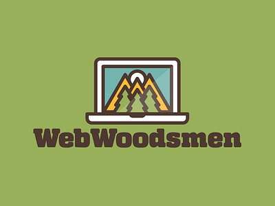 webwoodsmen2 computer icon laptop logo mountains outdoors trees