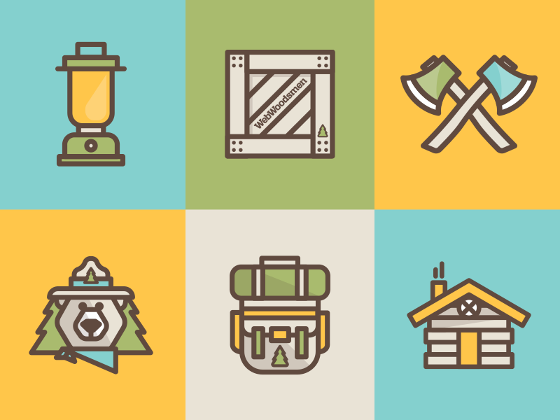 Webwoodsmen Icons by Ryan Weaver on Dribbble