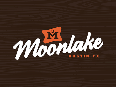 Moonlake austin lake logo m moon texas woodgrain