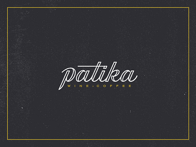 patika | brand preview branding coffee logo patika script wine