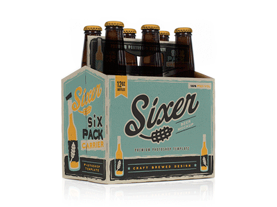 6ixer Mock Up 6 pack beer bottle mock up mockup photoshop template