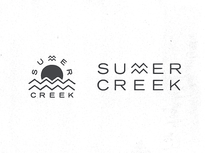 Summer Creek Logo austin badge creek logo river summer sun