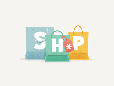 sh*p bag illustration sale shop shopping