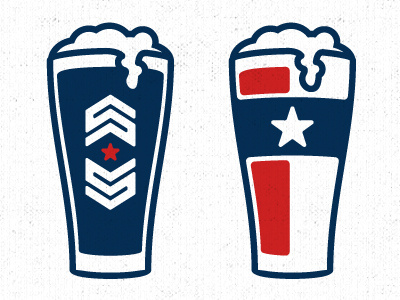 Scars&Stripes beer pint stars stripes