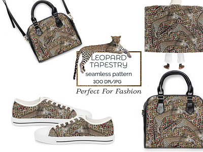 Leopard Tapestry/seamless pattern branding design fashion illustration leopard seamless pattern