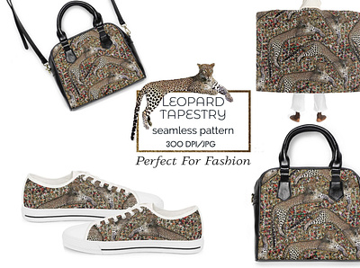 Leopard Tapestry/seamless pattern branding design fashion illustration leopard seamless pattern