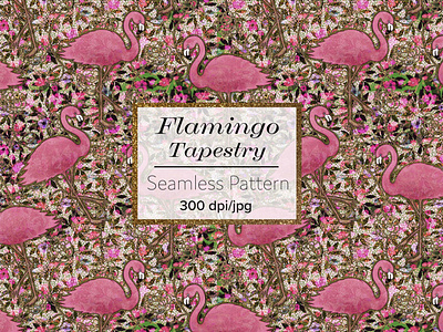 Flamingo Tapestry fashion flamingo graphic design illustration seamless pattern