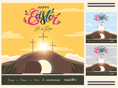 Easter Tidings graphic design typography