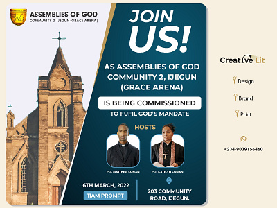Social media flyer for a church programme