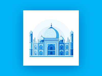 Taj Mahal design illustration