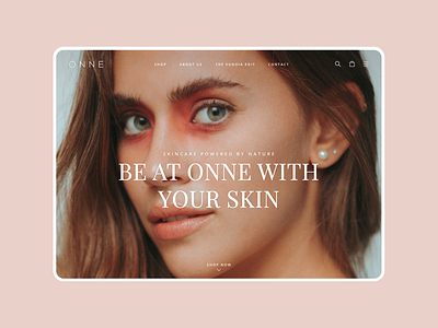 Landing Page for Skincare Products ONNE