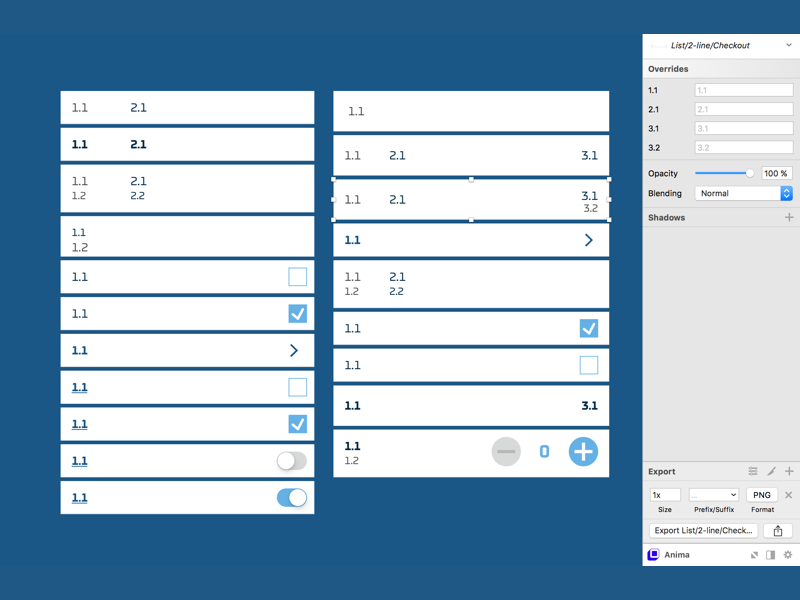 Object list naming convention by Alberto Vitullo on Dribbble