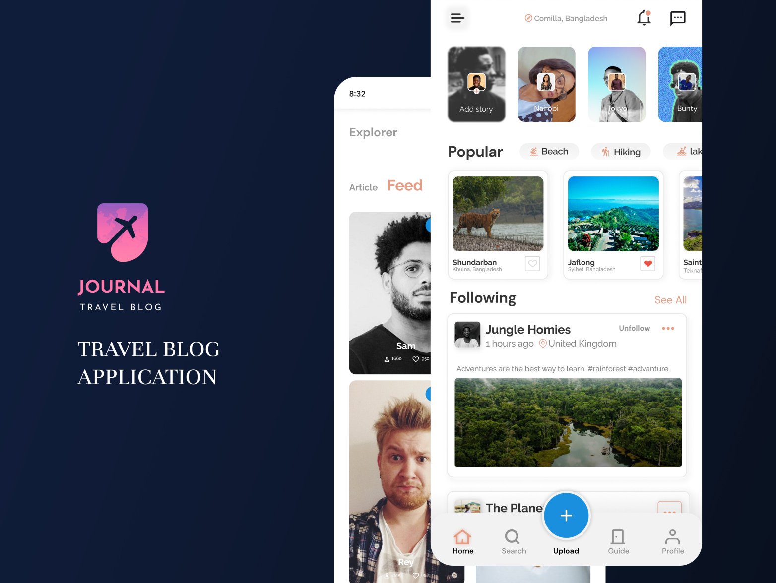 TRAVEL BLOG APP by Yeasin Arafat on Dribbble