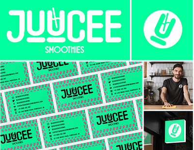 Juucee Smoothies Brand Identity brand identity branding design graphic design graphics logo packaging vector