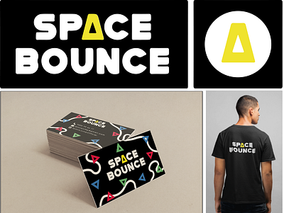 Space Bounce brand identity branding business cards design graphic design graphics logo mockup vector