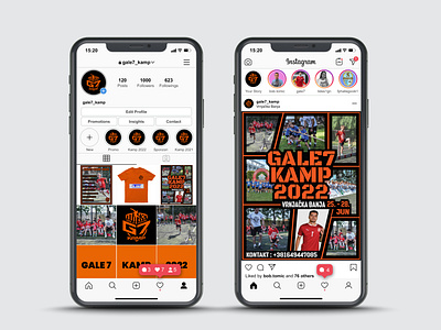 Instagram Profile Gale7 Camp and Poster for 2022