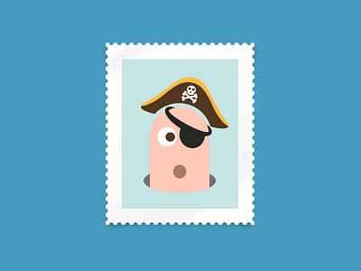 Piratas badge illustration stamp