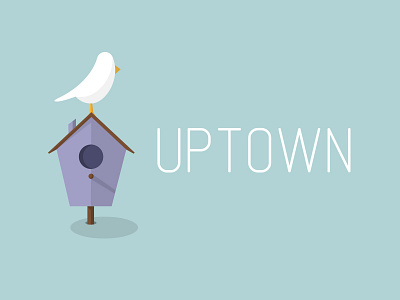 Uptown "bird" concept identity logo real estate