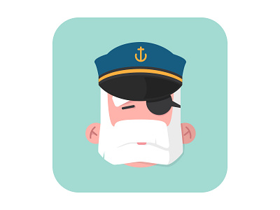 Captain Job concept icon ios logo