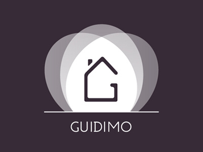 Guidimo Monochrome identity logo monochrome service white